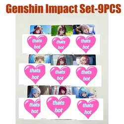 9Pcs/Set Genshin Impact Card Anime Cards Bikini Naked Sexy Swimsuit Girl Collectible ACG Waifu Flash Card Toys Prezenty urodzinowe