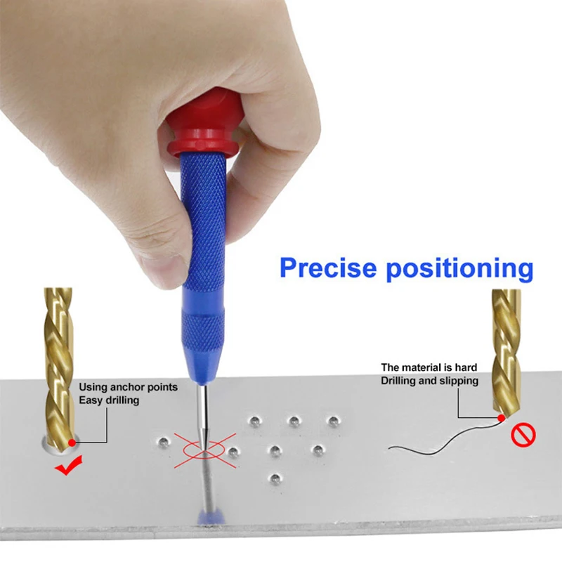 Strumento automatico per punzonatura in metallo con punzone centrale strumenti per la lavorazione del legno marcatore caricato scalpello per falegnameria strumento per falegname