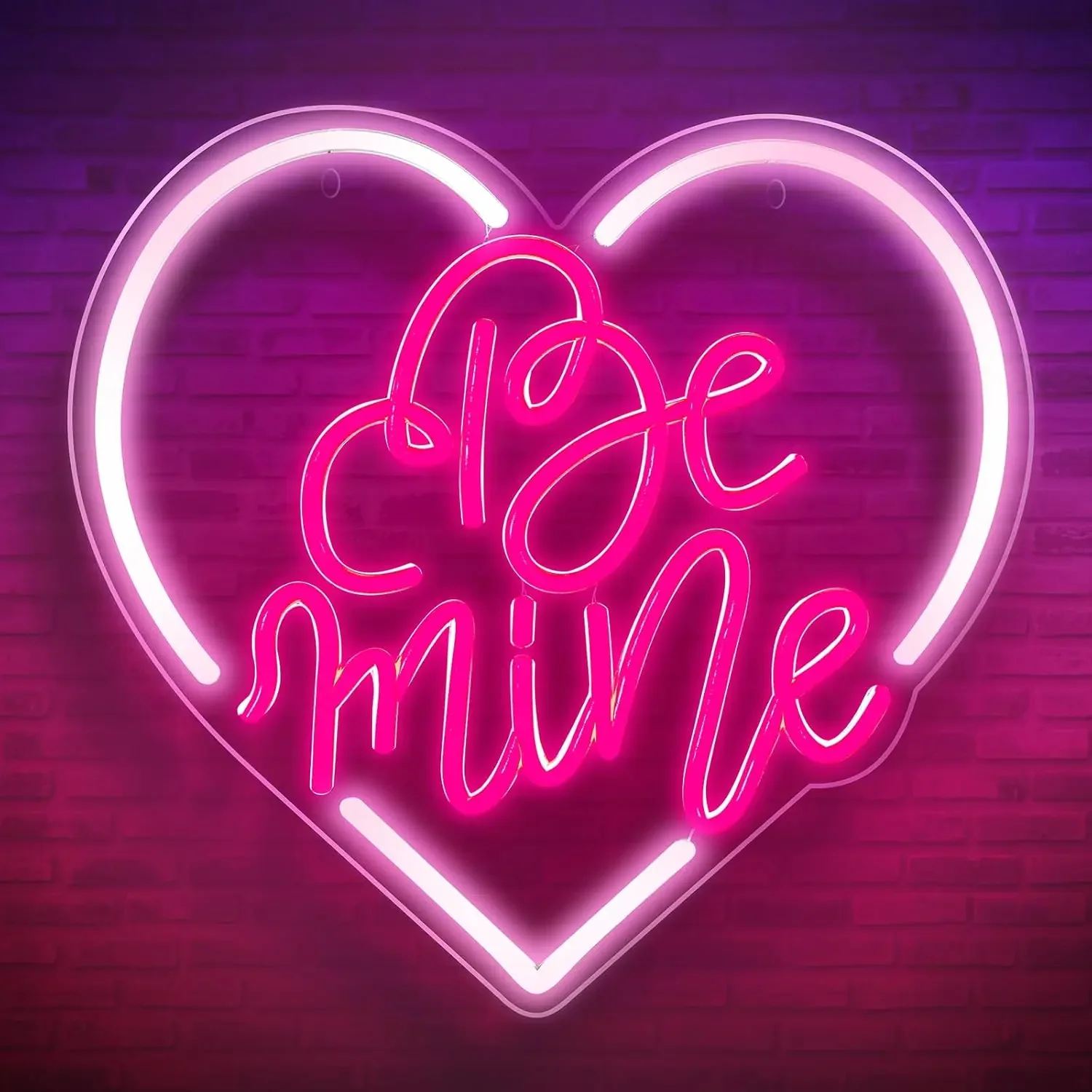 

Valentine Heart Be Mine Neon Sign for Wall Decor LED Sign Neon Sign USB Powered for Valentine Wedding Birthday Party Decor Gift
