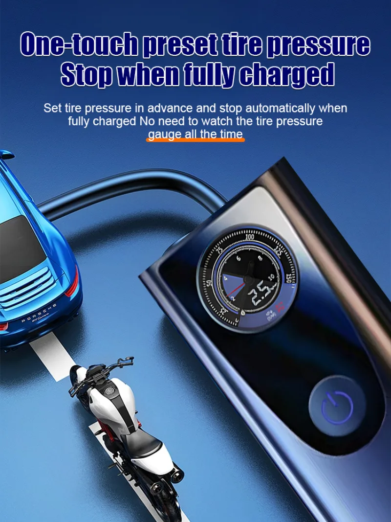 Tragbare High-power Auto Luftpumpe Universal High Power Reifen Pumpe Handheld Tragbare Auto Inflator Pumpe