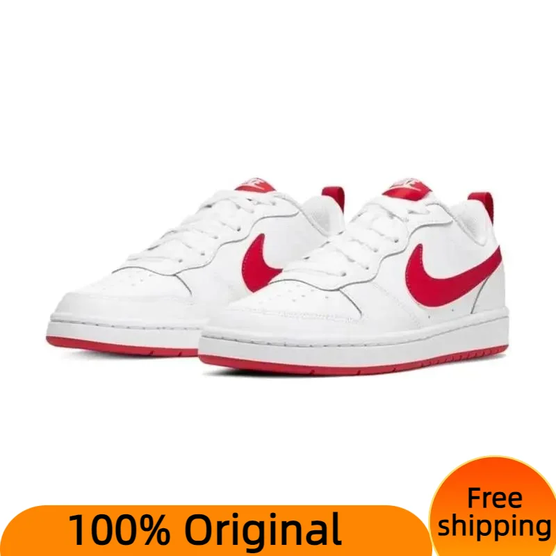 

Nike Court Borough Low 2 White Red GS Sneakers shoes