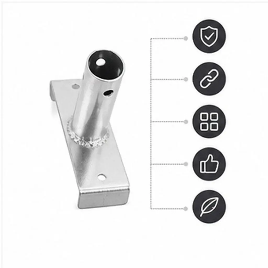 2Pcs Weed Brush Connector Metal Attachment Adapter Outdoor Floor Tool Broom Handle Mount Hardware Cleaning Brush Socket Bracket
