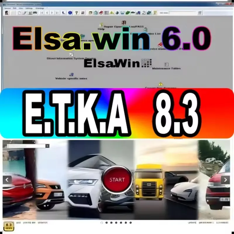 

2024 Newest Etka 8 .3 Etka 8.5 + elsawins 6.0 Auto Repair Software Group Vehicles Electronic Parts Catalog free install