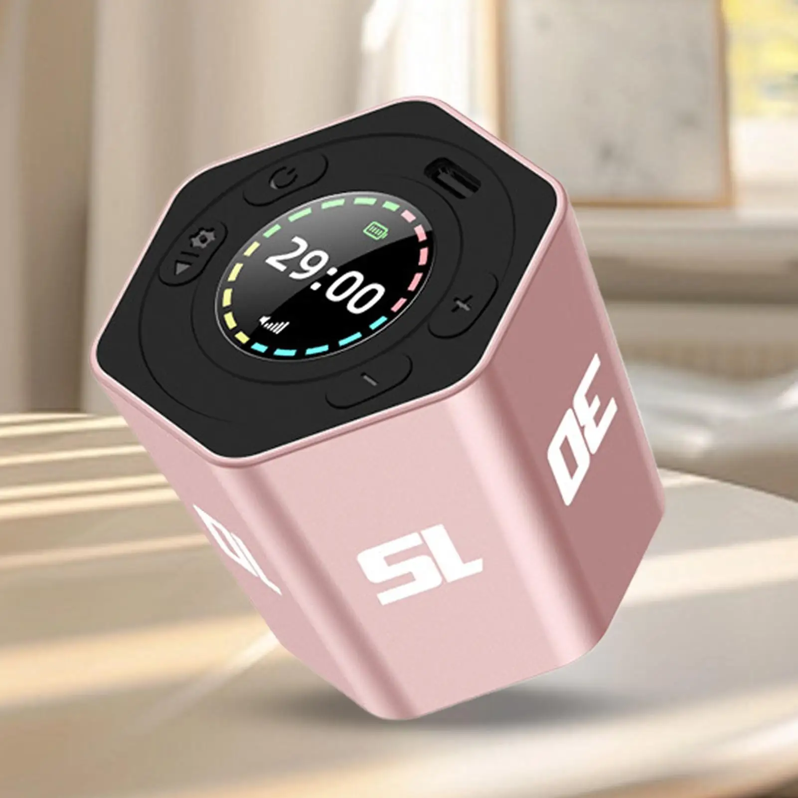 Digital Rotating Timer Sensor Rechargeable Countdown Clock 60-Hour Battery Life for Classroom Study Exercise Kitchen Cooking