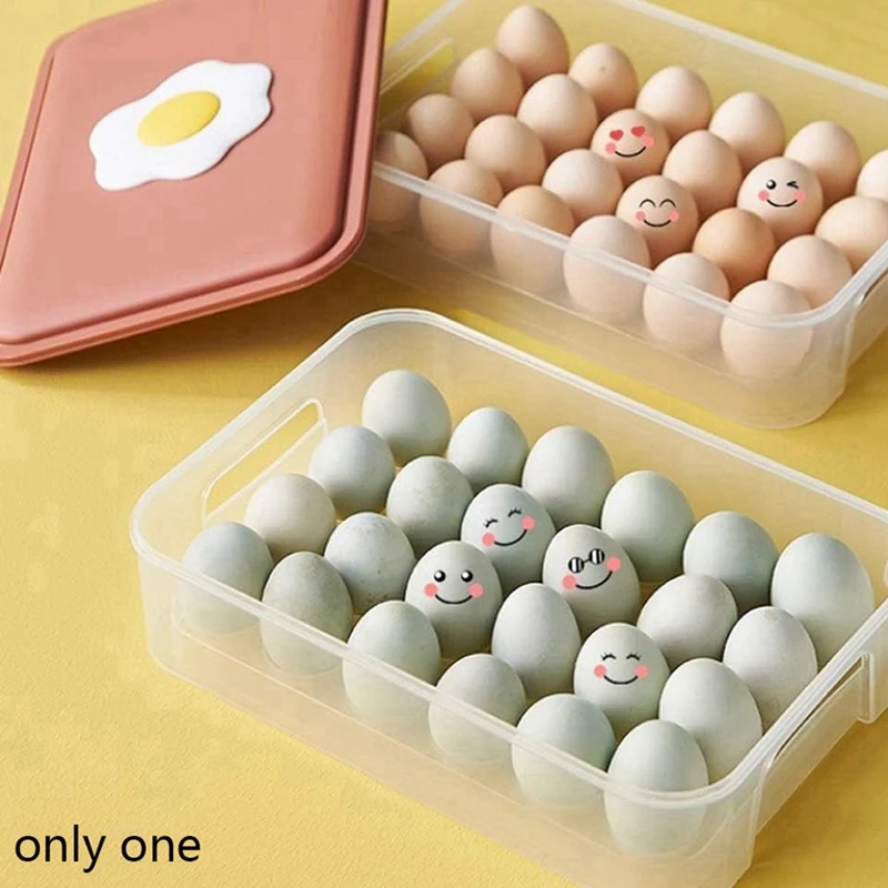 Refrigerator Fresh-Keeping Egg Storage Box Egg Carton Kitchen With Lid Duck Egg Anti-Drop Egg Grid