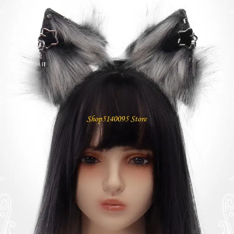 Casco oreja animal felpa fina DXAE con movimiento oreja activado por movimiento