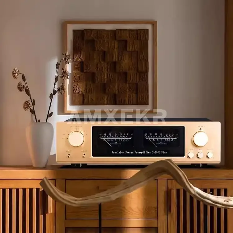 صانع الصوت مرجع الحلق الذهبي C-2860 Plus مضخم المسبق المتوازن بالكامل HiFi Fever Preamplifier