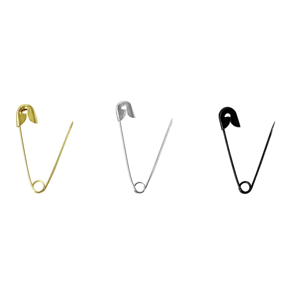 

540 Pcs Safety Pins Set Metal Assorted Colors Golden Silver Black 000# 00# 0# 2# Sizes Durable Craft Sewing Use Pin Needle