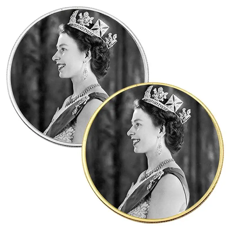 

Queen Elizabeth Ii Commemorative Coin Royal Family Collectible Coin Queen Souvenir Coin Collection Gifts Collectible Coin