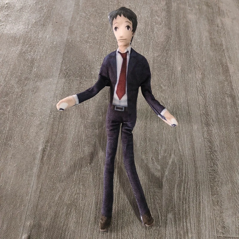 26cm Built-in Body Wire Flexible Cosplay Game Character Adachi Tohru Cartoon Figure Plush Toy Cute Funny Anime Plushie Doll Gift view 2