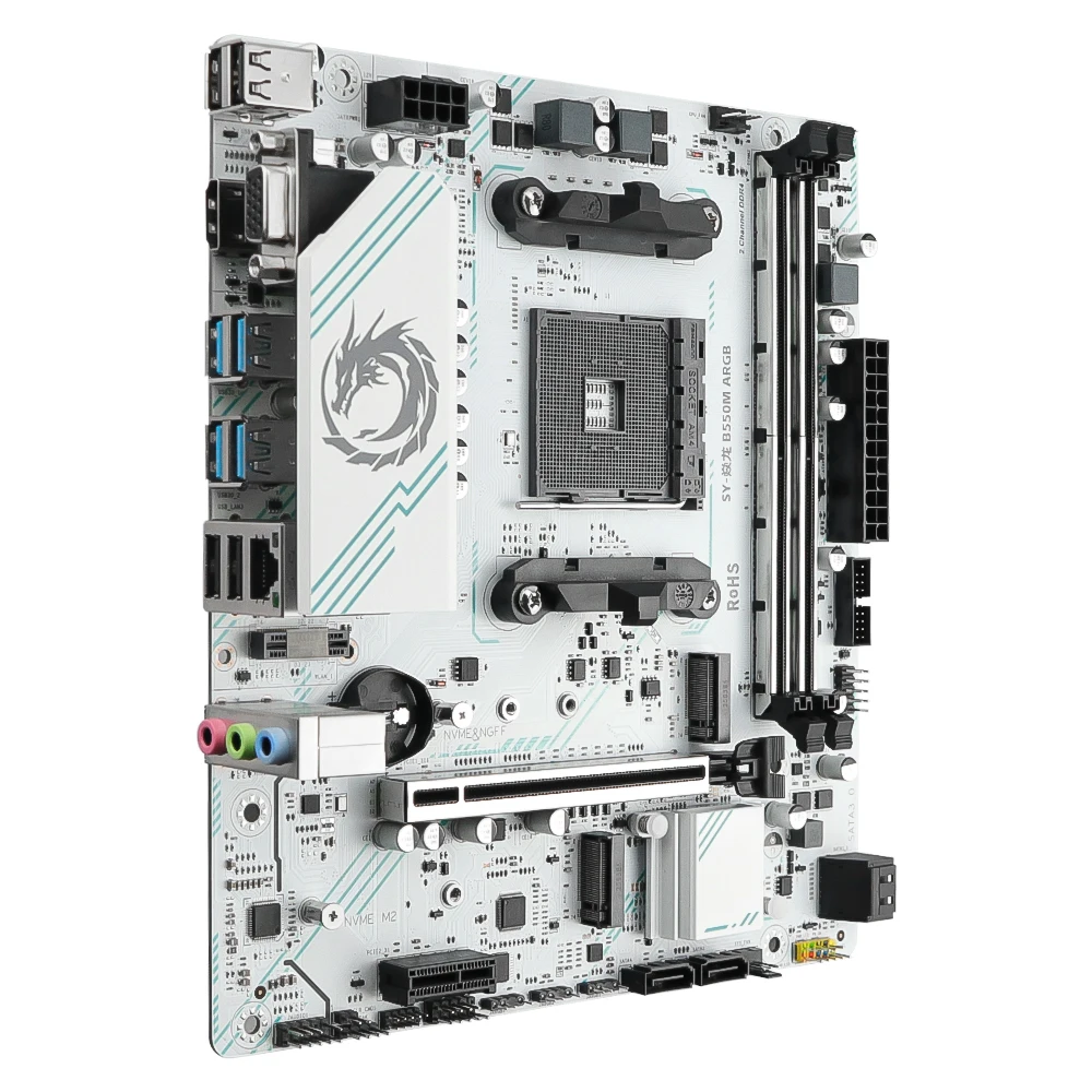 SOYO B550M Gaming Motherboard Micro-ATX Socket AM4 For Ryzen 5000 4000 3000 Series CPU Dual Channel DDR4 SATA3 M.2 MVME 3*ARGB