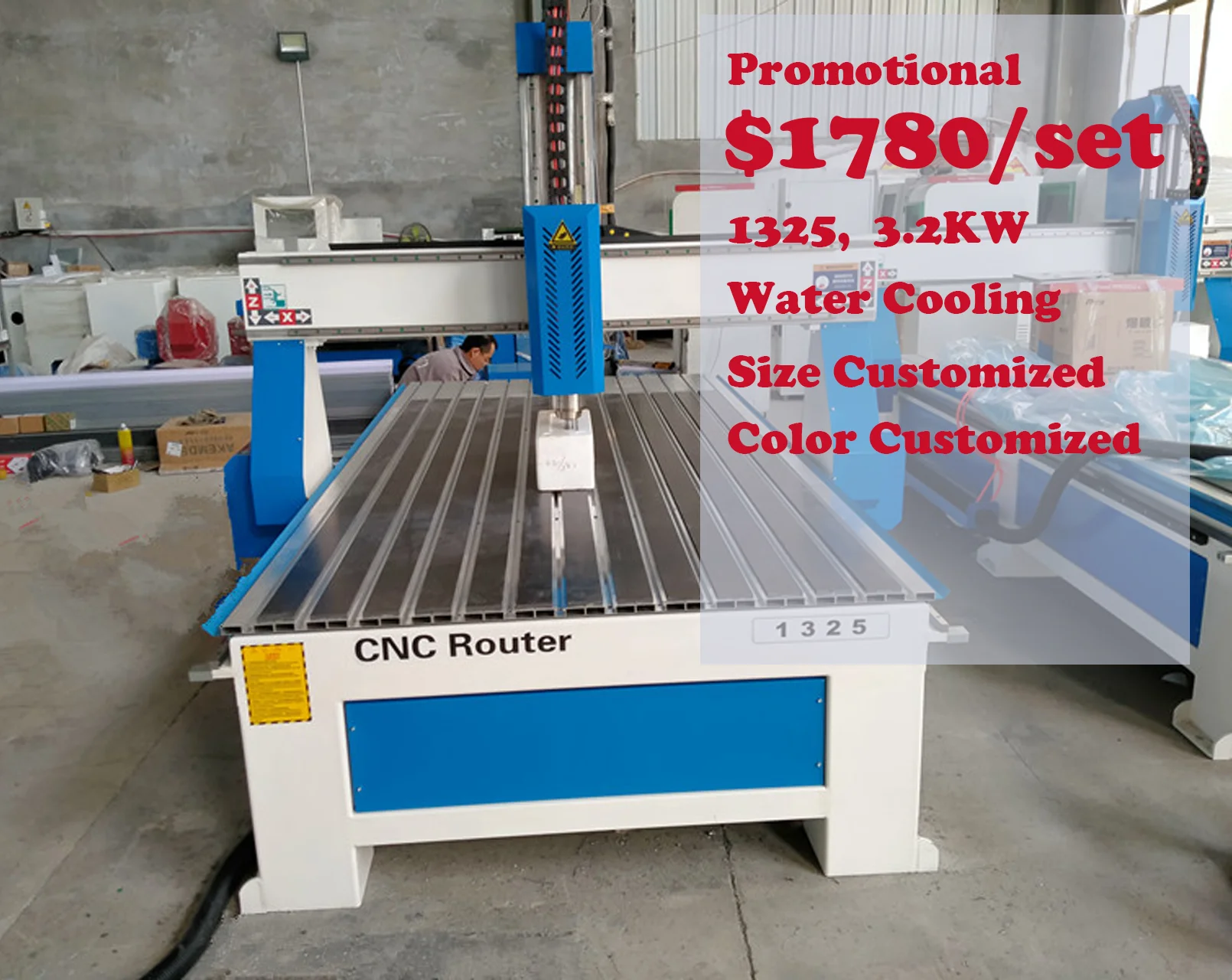 1325 3.2kw 6kw water cooled cnc wood cutting machine foam/pvc carving machinery with a11 a18 handle