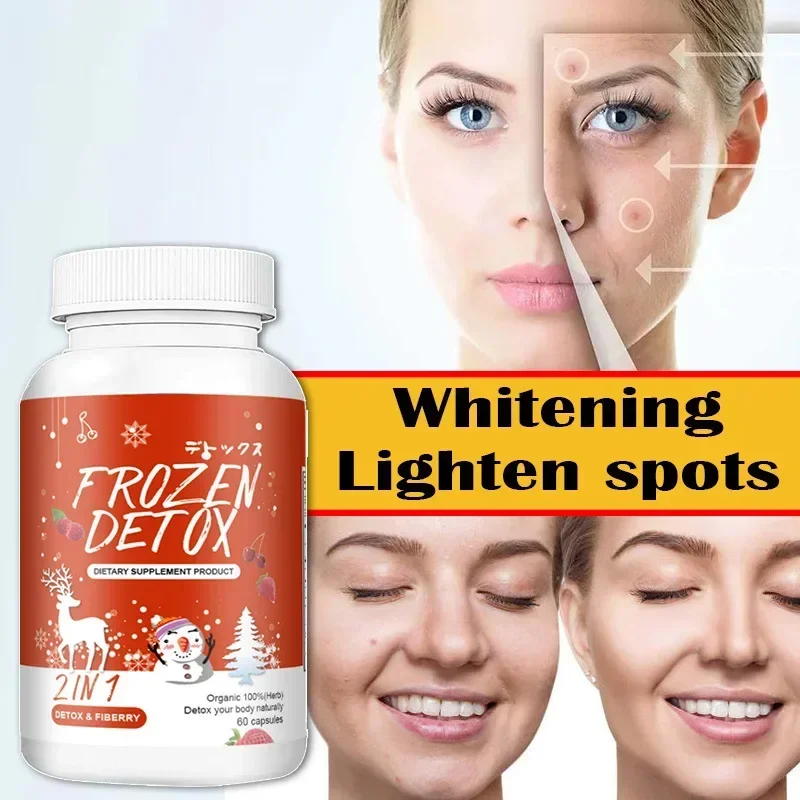 1 bottle 60 pills Frozen Detox Fiber 2in1 slim c apsule Smooth and beautiful health food