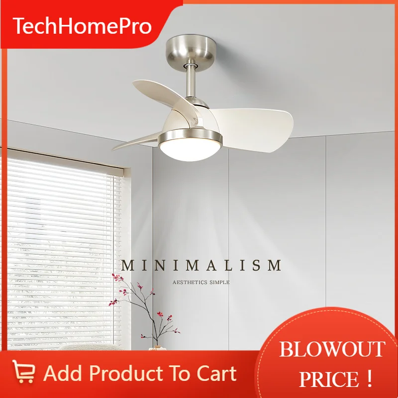 TechHPConvenient Practical Ceiling Fans Four Colors Ventilador De Techo Bedroom Living Room Indoor Lighting Home Decoration 48W