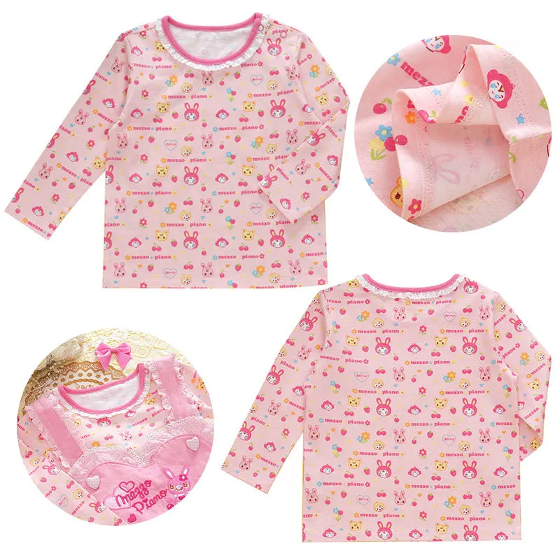 

Cute Soft Girl Top Japanese Sweet Pianist Daughter Dress Rabbit Lace Long-sleeved T-shirt Base Layer