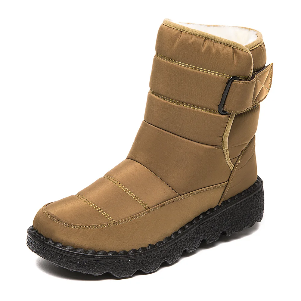 Botas de neve de pele unissex para homens e mulheres, manter aquecido, ao ar livre, inverno, conforto suave da plataforma, sapatos femininos, moda, 2022