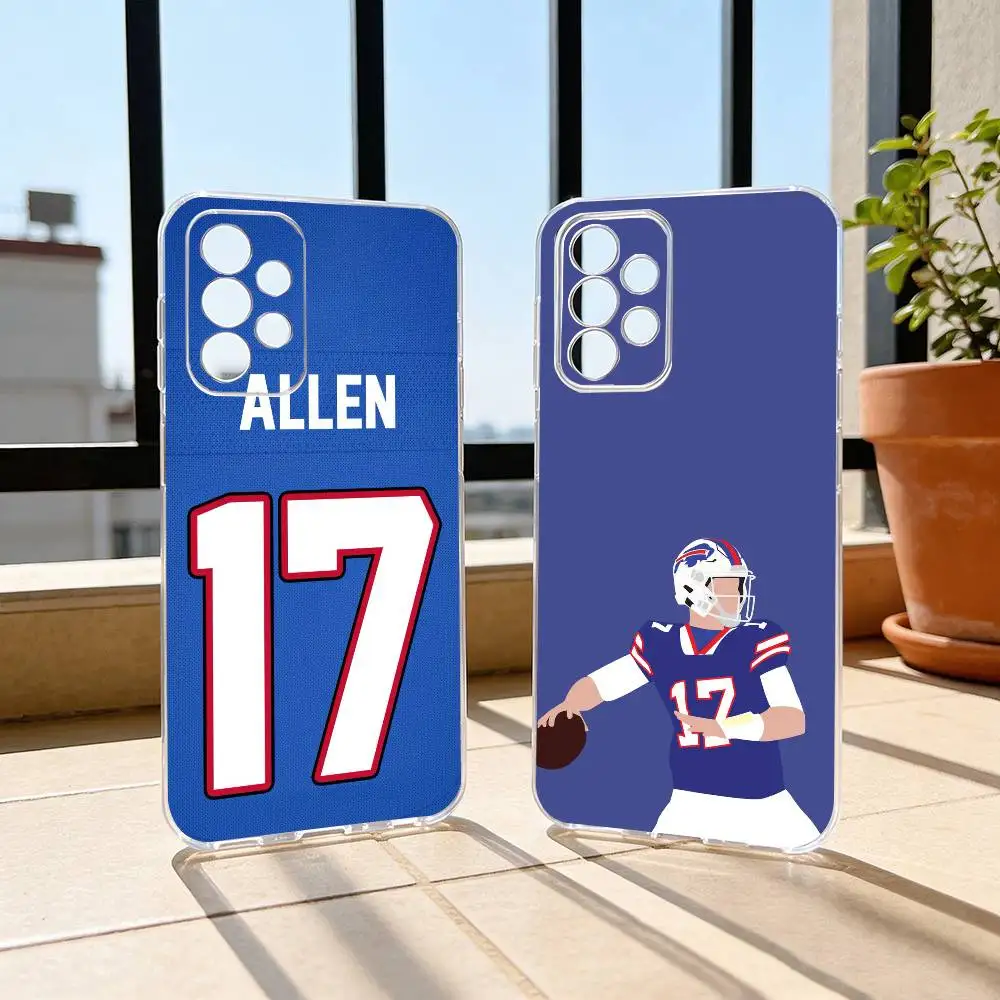 1PC J-Josh Allen  Phone Case Transparent Silicone Soft For Samsung S25,S24,S21,S22,S23,S30,Ultra,S20,Plus,Fe
