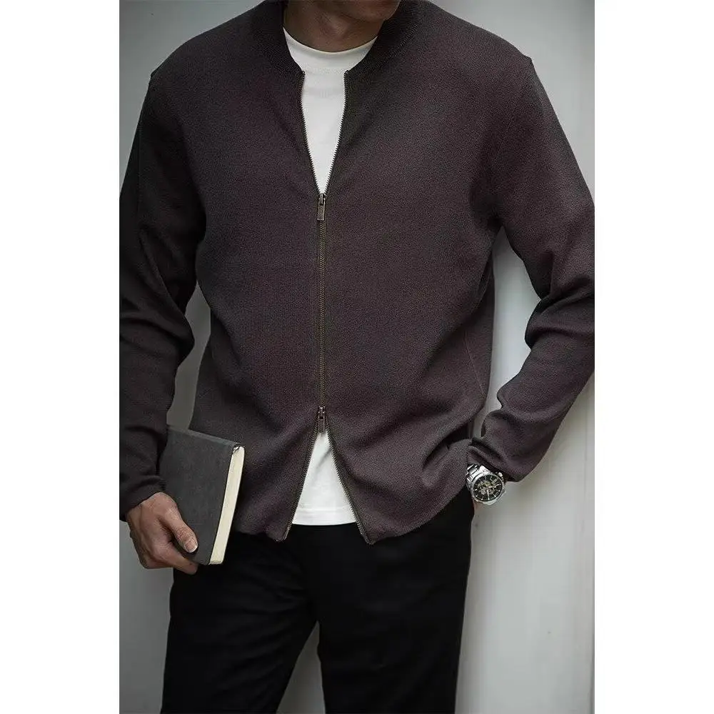 

Американский ретро-кардиган с V-образным вырезом для мужчин, однотонный, модный, осенне-зимний, новинка