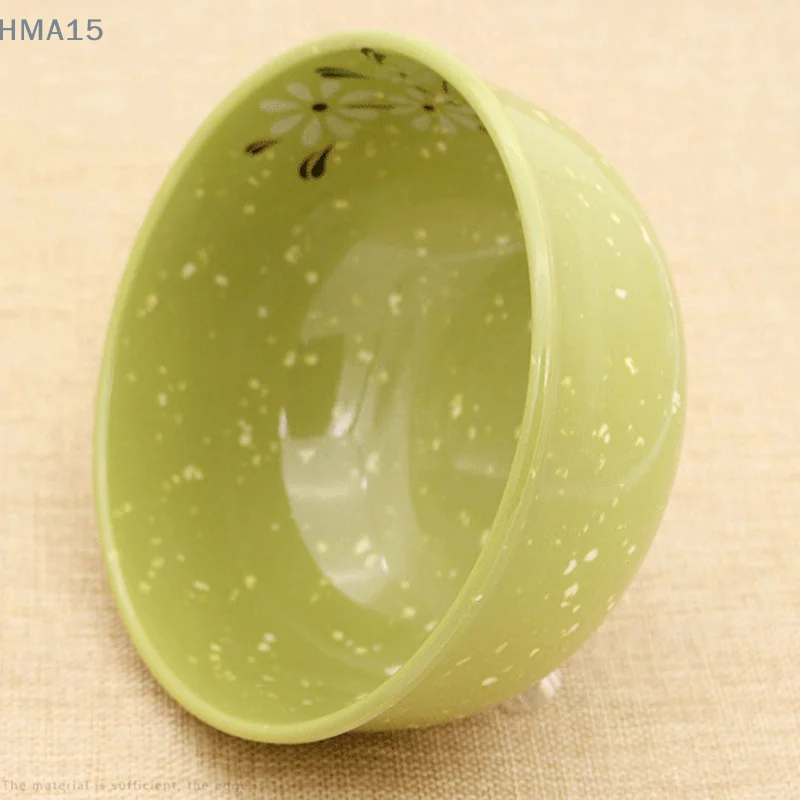 وعاء ميلامين مقاوم للكسر، أوعية سميكة لحساء الأرز على شكل زهرة، أوعية للوجبات الخفيفة، أدوات مائدة طعام بلاستيكية، أوعية صينية خضراء 4.5-8 بوصة