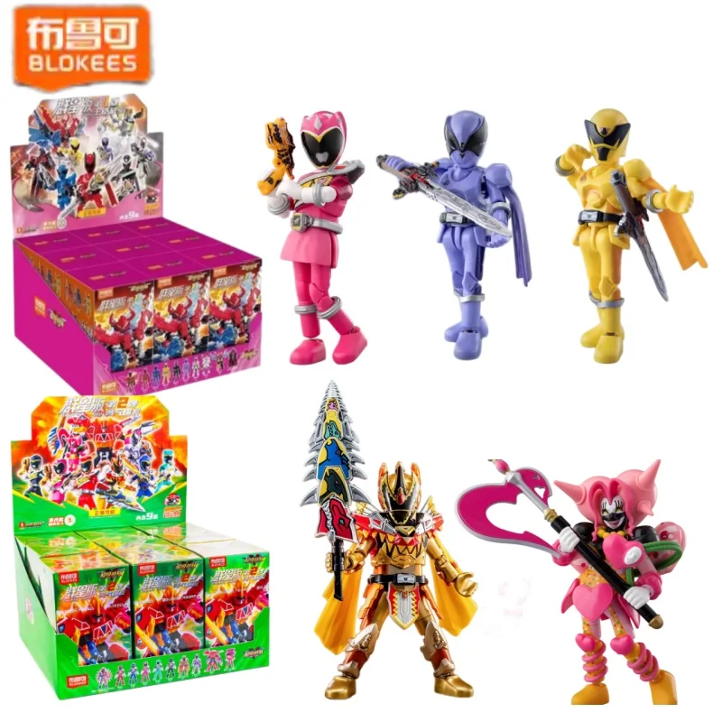 

BLOKEES Super Sentai GV01 02 Ohsama Sentai King-Ohger Kuwagata Tombo Kamakiri Ohger: Сборные подвижные фигурки, не повторяющиеся, подарок
