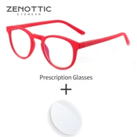 Gafas graduadas ZENOTTIC para niños, gafas ópticas progresivas cuadradas con borde completo, gafas antiluz azul para miopía para niños