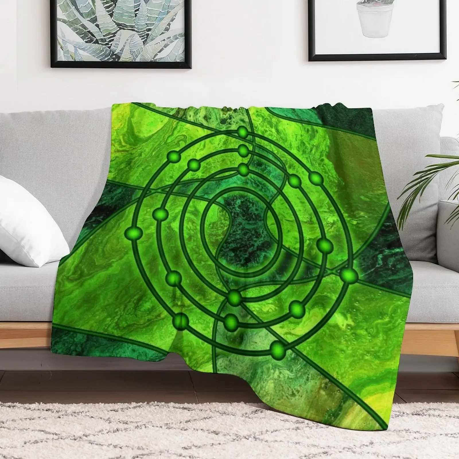 Element 17: Chlorine Throw Blanket Decorative Sofa Kid'S Blankets