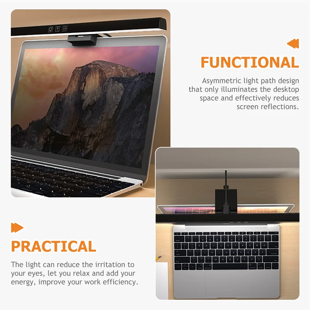 Monitor Lampe Bar Computer Bildschirm Augenschutz Licht Einstellbar Weiß Warm Natürliches Licht ABS PC Material