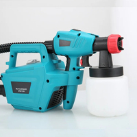 800W HVLP Handheld High Pressure Electric Spray Gun 800ml High Power Portable Airless Paint Sprayer Latex Paint Spray Gun