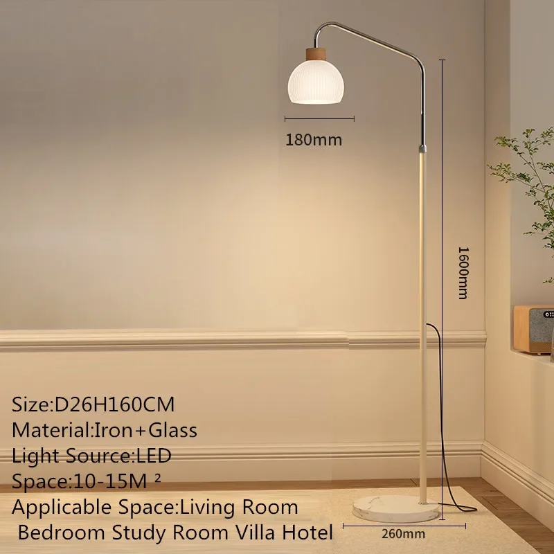 TEMOU Contemporary Floor Lamp Luxury Living Room Bedroom Study Villa Hotel LED Retro Creativity Decorative Standing Light