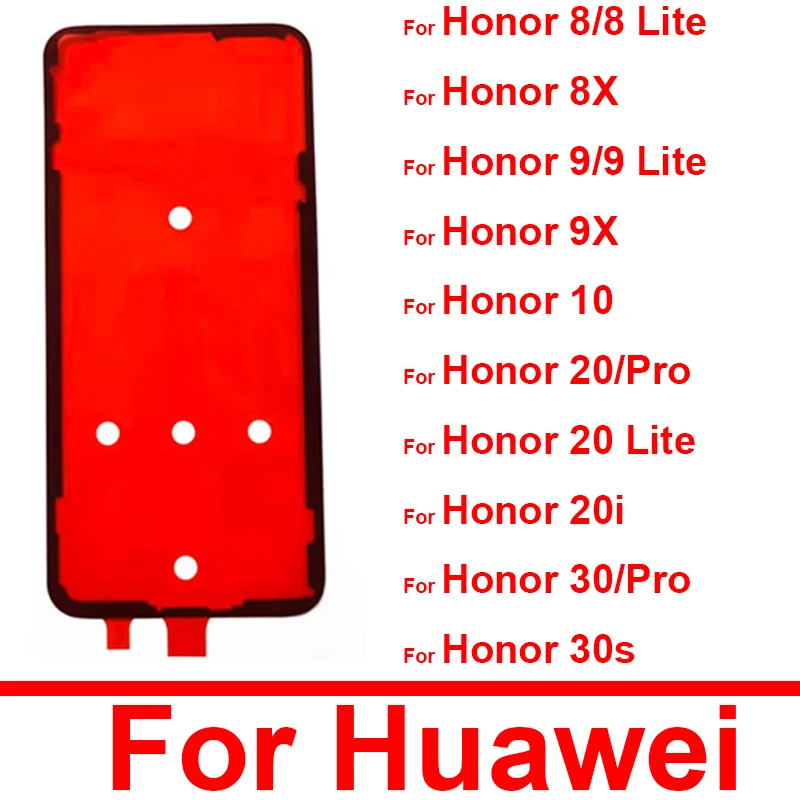 2pcs Adhesive Sticker Back Battery Cover Glue Tape For Huawei Honor 8 8X 9 9X 10 20 20i 30 30S Pro Lite Replacement Parts