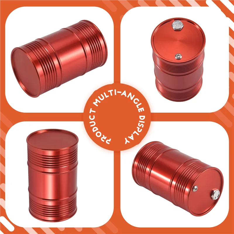 ABJL-conteneur de réservoir de carburant de tambour d'huile en métal pour 1/10 RC4WD D90 SCX10 Rock Crawler RC accessoires de décoration de voiture