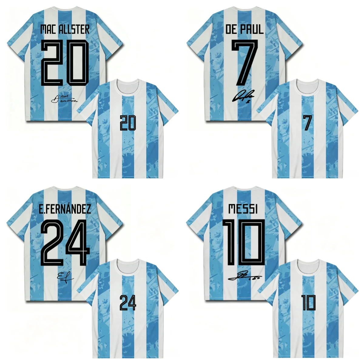 2026 Neues Modell Argentinien-Team Messi 10 Nummer Kinder-T-Shirt Fußballtrikot Speziell Entwickelt für Fußballfans – Detail 2