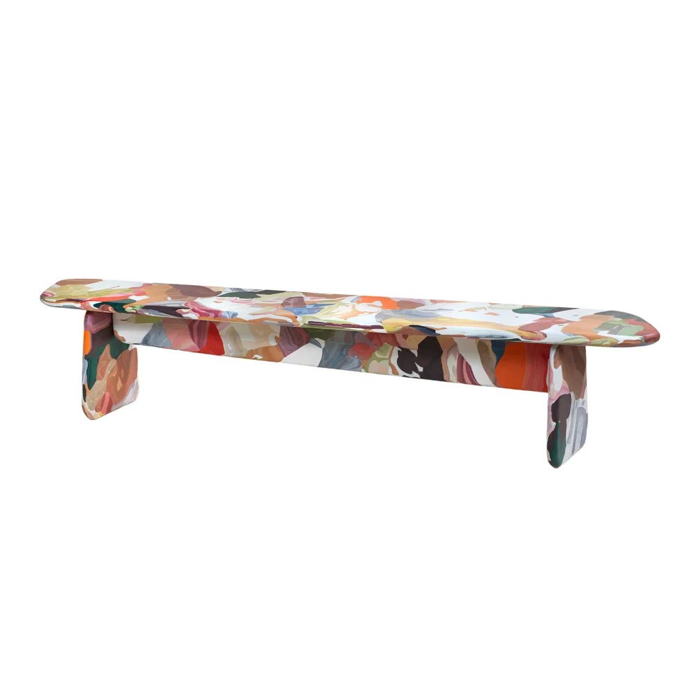 

Modern Design Menhir Bench Colorful Mid Century Stool for High End Bedroom and Commercial Use