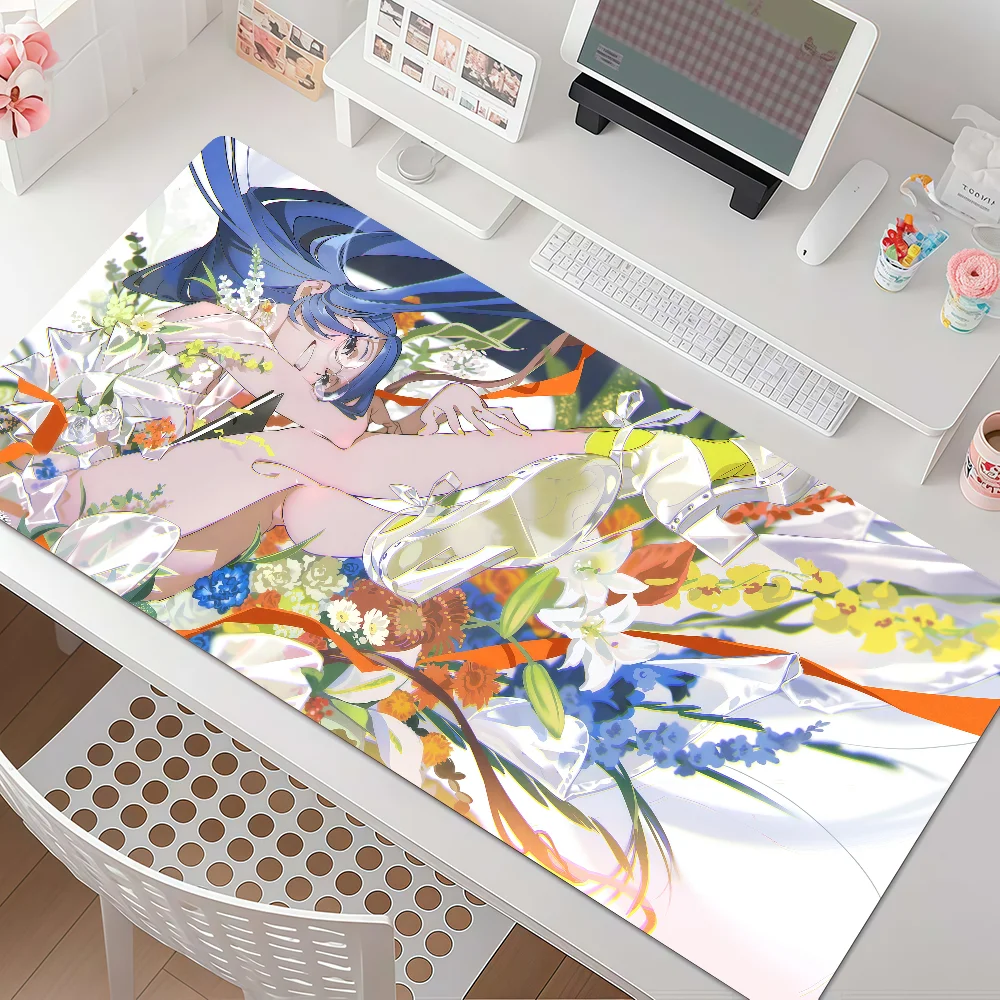 Aesthetic Art Y-yoneyama Mai Mouse Pad Anti Slip Rubber Edge Locked Thickened Laptop Gaming Desk Mat