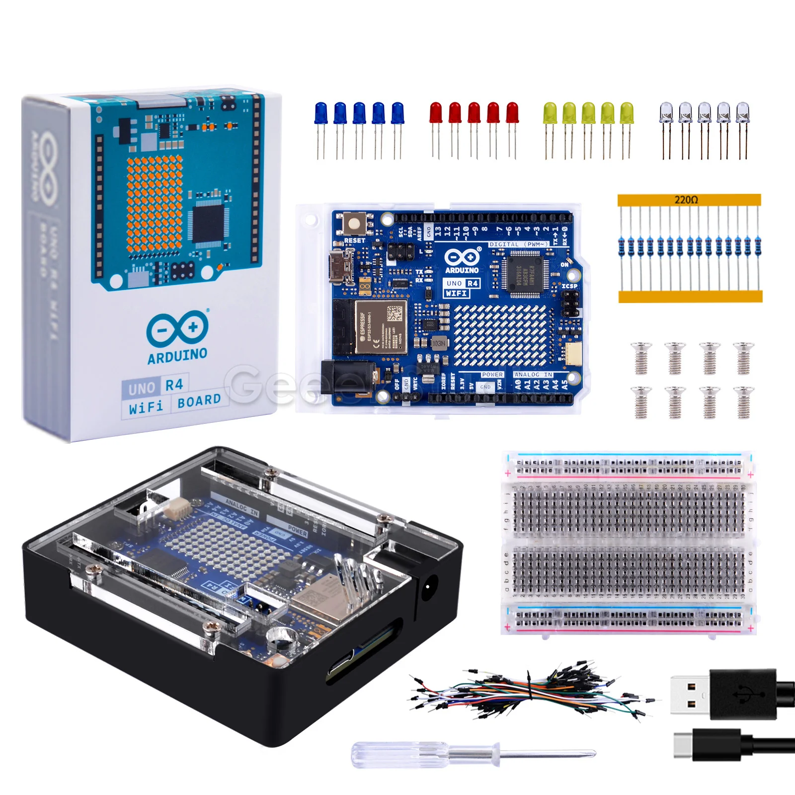 kit-de-iniciacion-para-estudiantes-con-arduino-uno-r4-wifi-caja-de-metal-led