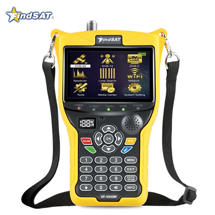 Findsat VF-9930 Signal finder DVB-S2T2 DVB-C MPEG4 H.265 Satellite finder VF9930 Satfinder Meter Satellite TV Receiver