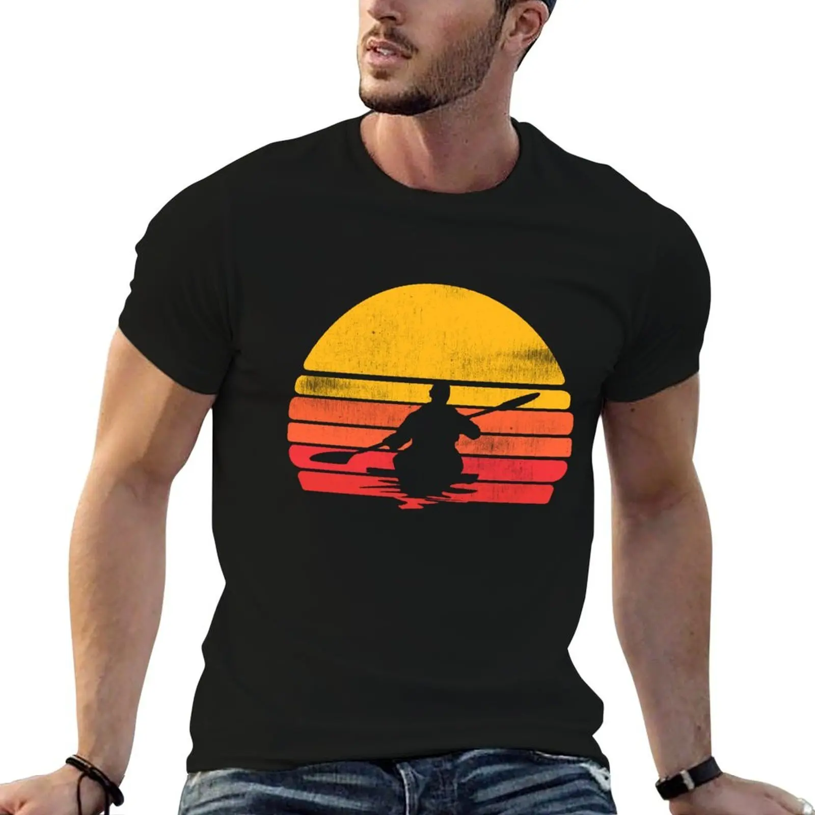 

Kayaking Sunset T-Shirt mens graphic t shirts anime t shirts oversize anime t shirts for man T-shirt