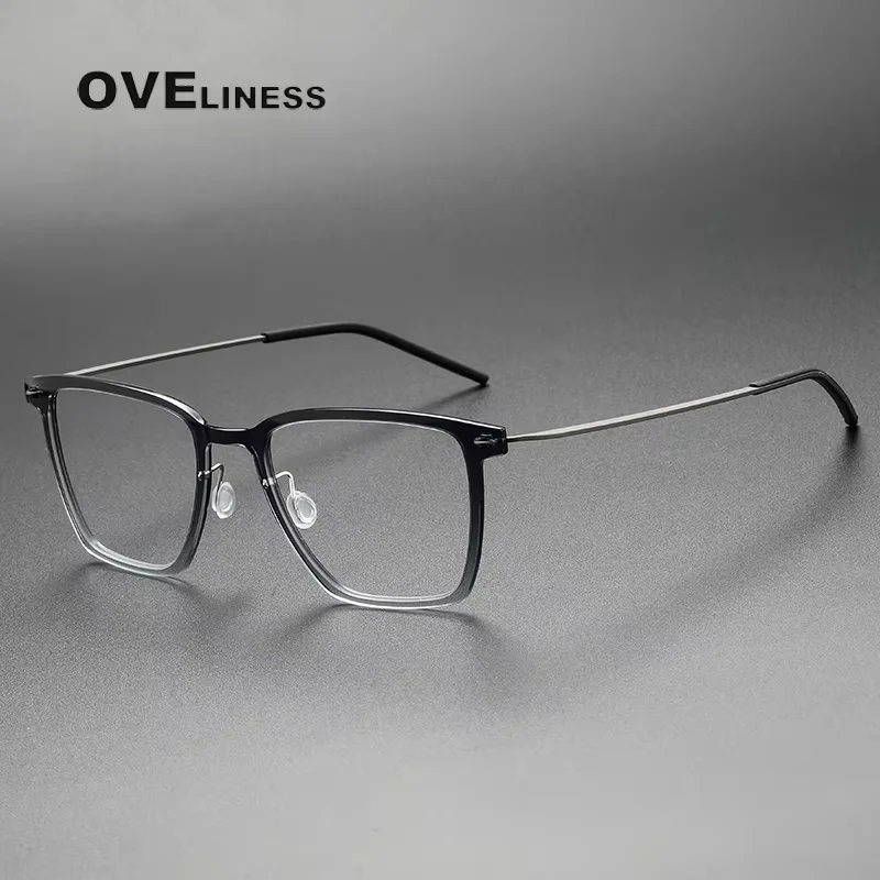 

Acetate Titanium Screwless Glasses Frame Men Eyeglasses Frame Women Brand Design Spectacles High Quality Eyewear