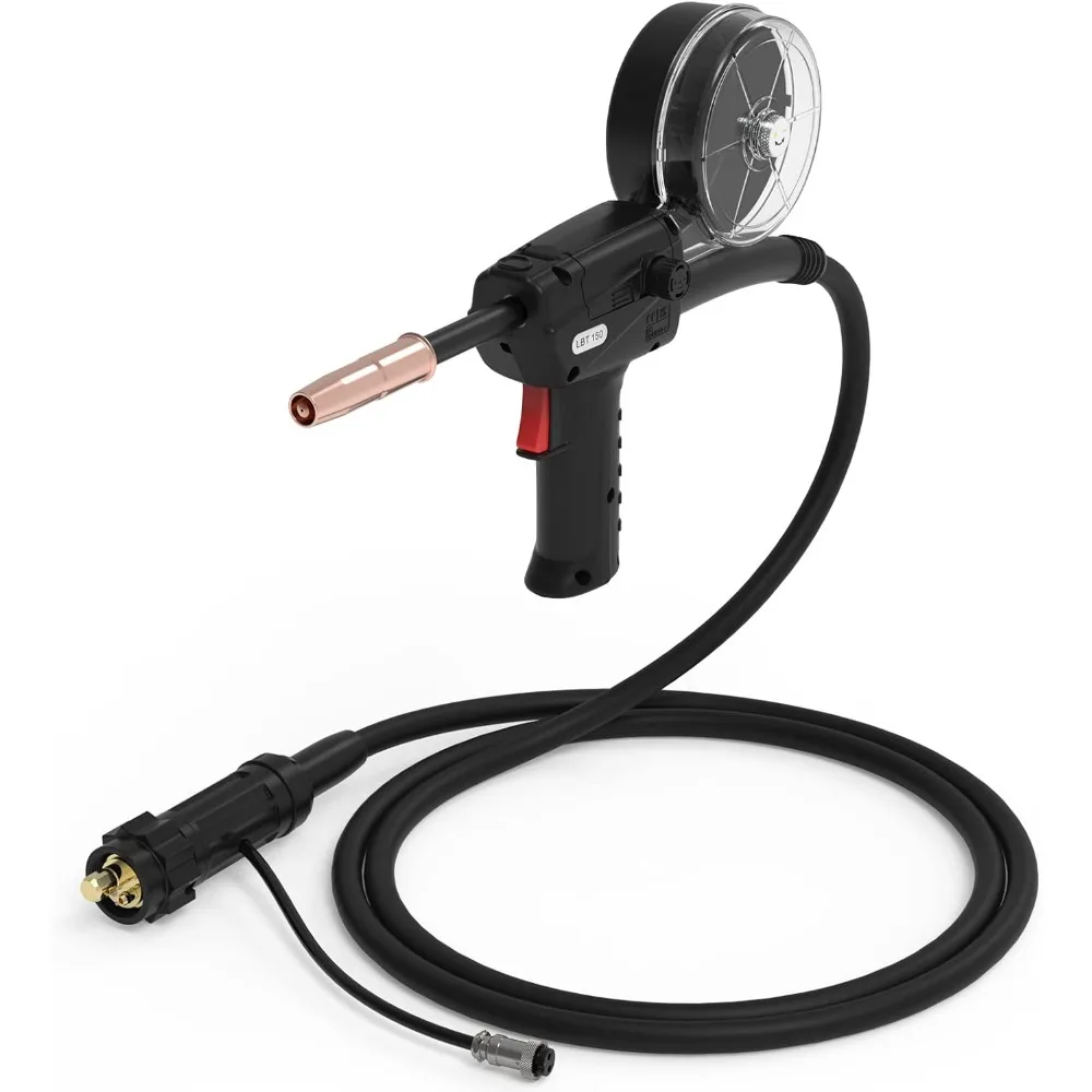 #r.Spool Gun, 150A 10 FT Cable, Euro Connection Fits MIG-205DS (PRO)/MIG-185DS PRO Welder, Fits Tweco Welding Torch Head