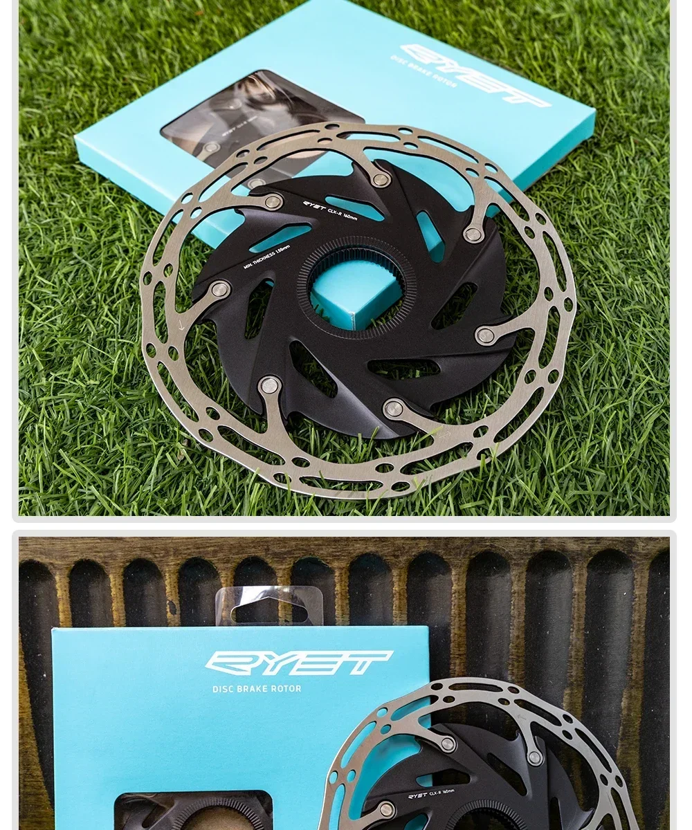 2025 RYET Fahrrad-Bremsscheiben, 6 Bolzen und Mittelsperre, 140 mm/160 mm, MTB, Rennrad, Fahrradteile, Scheibenbremsscheiben, Fahrradzubehör – Detail 14