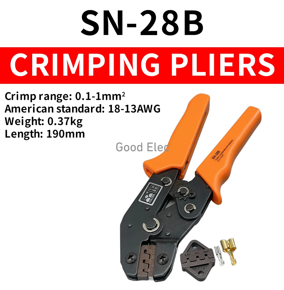 SN28B SN MINI EUROP STYLE crimping tool crimping plier 0.1-1mm2 multi tool tools hands orange colour