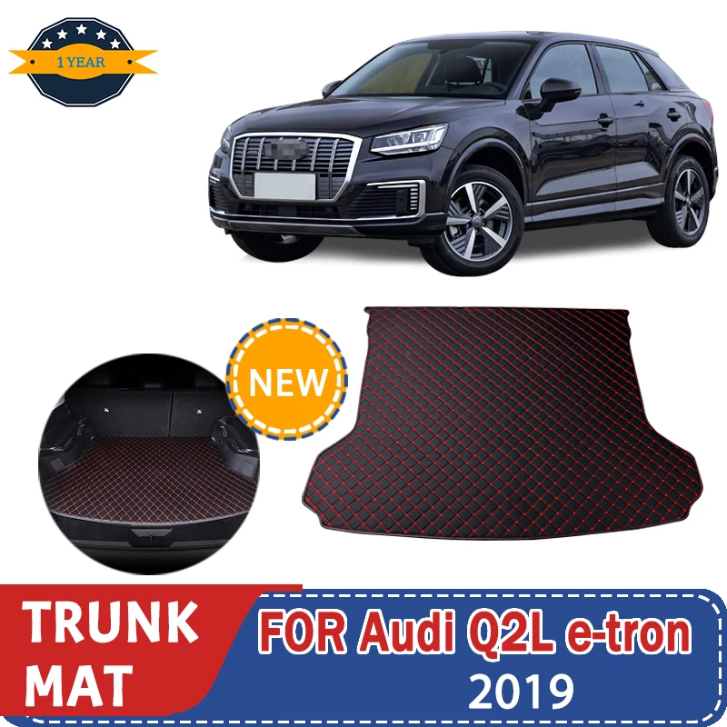 

For Audi Q2L e-tron 2019 Artificial Leather Car Trunk Mat Rear Trunk Cargo Protective Mat Car Interior Accessories