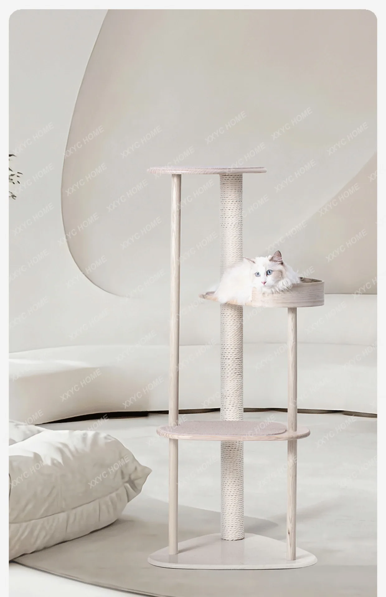 

Solid wood cat climbing frame Kitten climbing frame Vertical cat frame Cat column sisal luxury