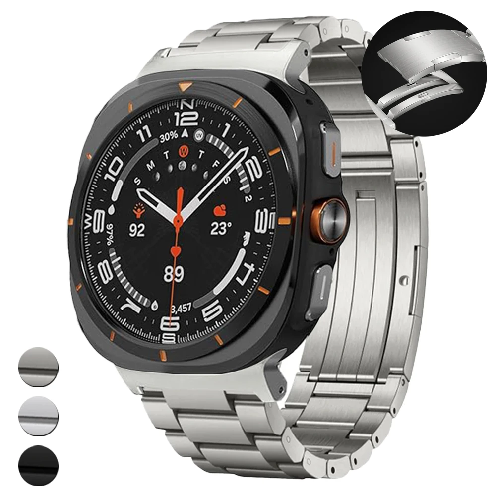 

Титановый деловой ремешок для Samsung Galaxy Watch Ultra 47 мм 2025 Мужской ремешок Роскошный браслет для Samsung GALAXY ULTRA 7 47 мм Correa