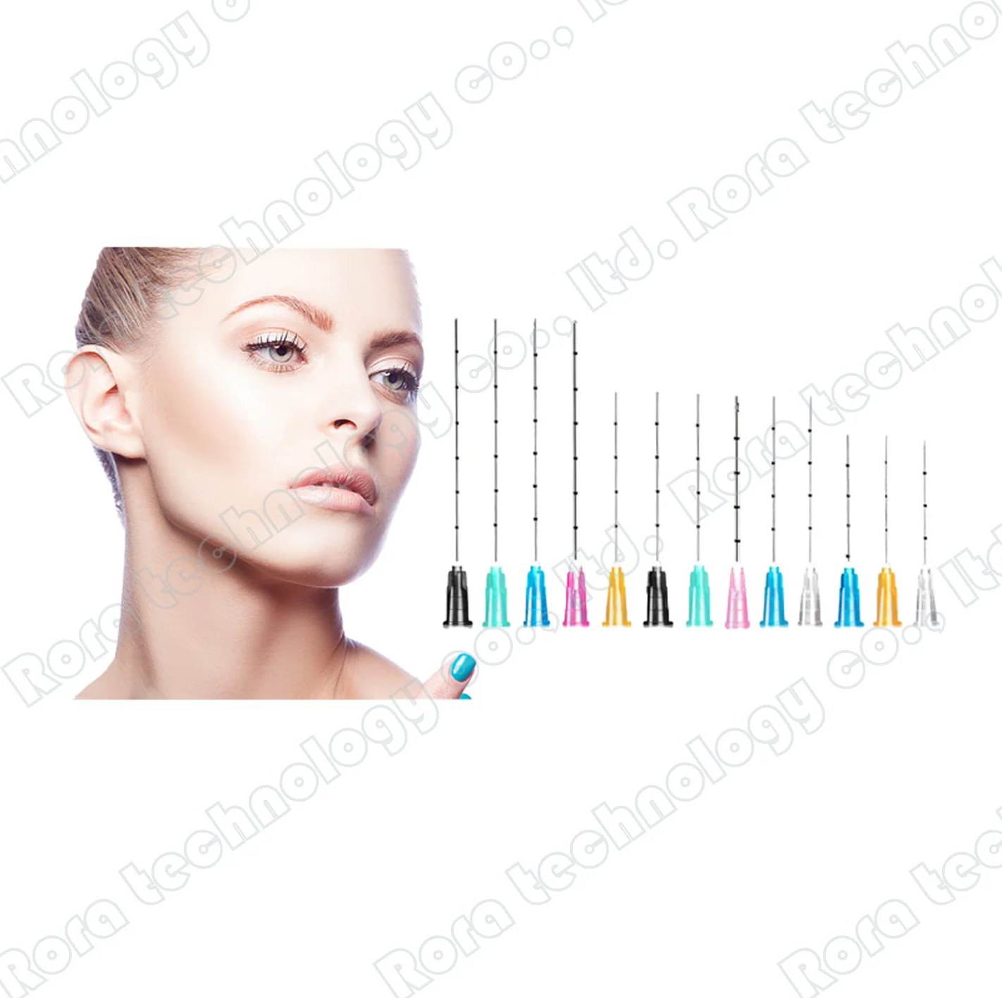 Medische Steriele Microcannula 25G 50Mm 70Mm Stompe Punt Micro Canule Naald Voor Injecteerbare Hyaluronzuur Fillers 10Pcs