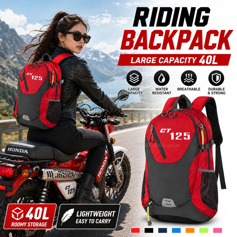Sac à dos étanche universel de grande capacité pour HONDA CT125 CT 125 2020 2021, sac à dos de voyage pour hommes, sac à dos étanche pour moto, cadeau