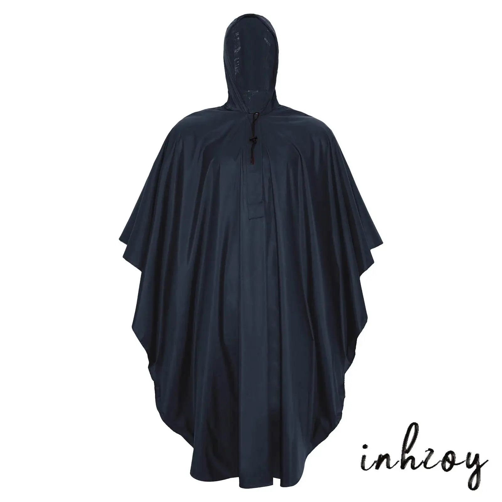 

Universal Wheelchair Rain Poncho for Adults Hooded with Reflective Back Zipper Neck Waterproof Full Body Coverage Coat Top