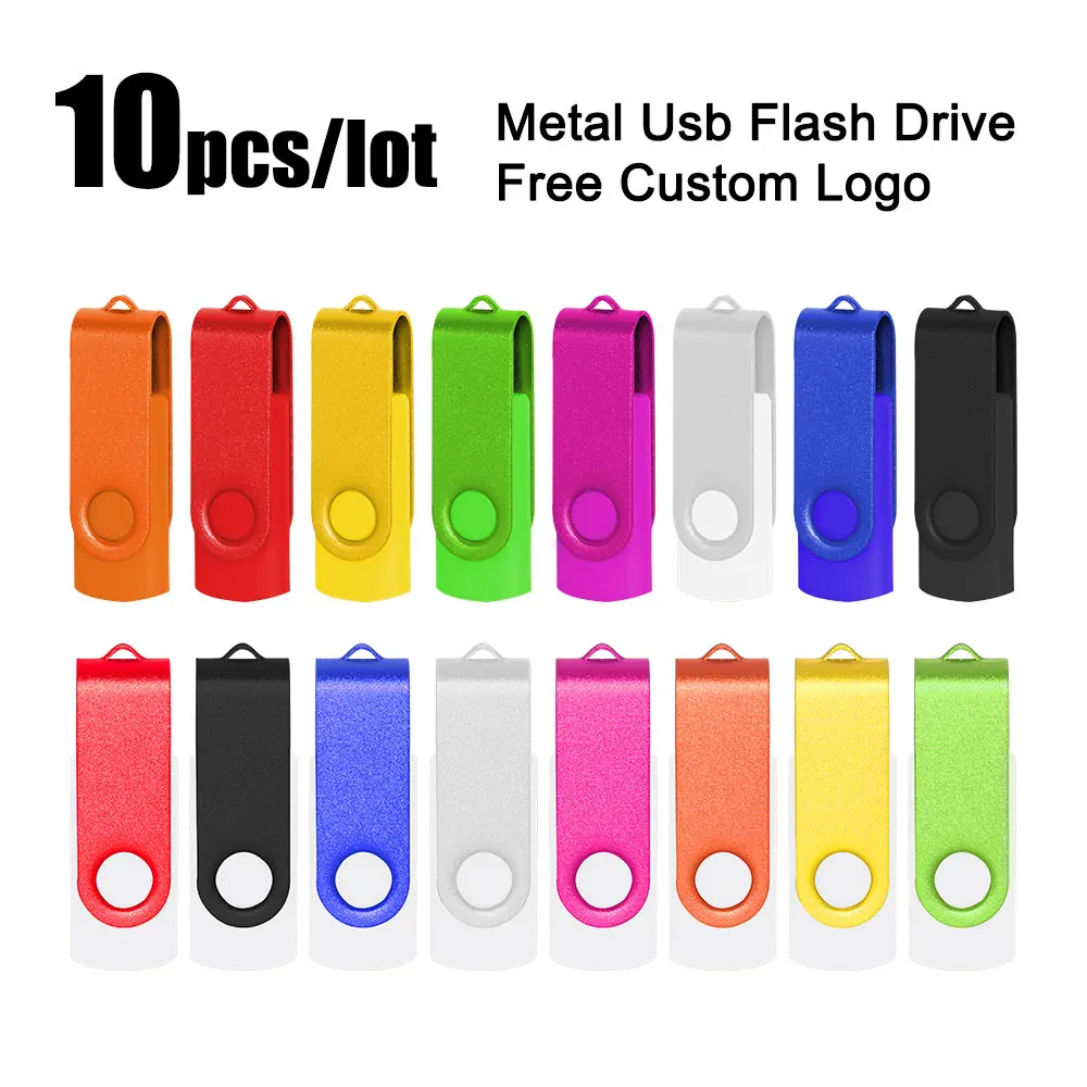 10PCS/Lot Hight Quality USB Flash Drive Pen Drive 4GB 8GB 16GB 32GB Usb Pendrive 64gb Memory Stick Real Capacity U Disk Cle Usb