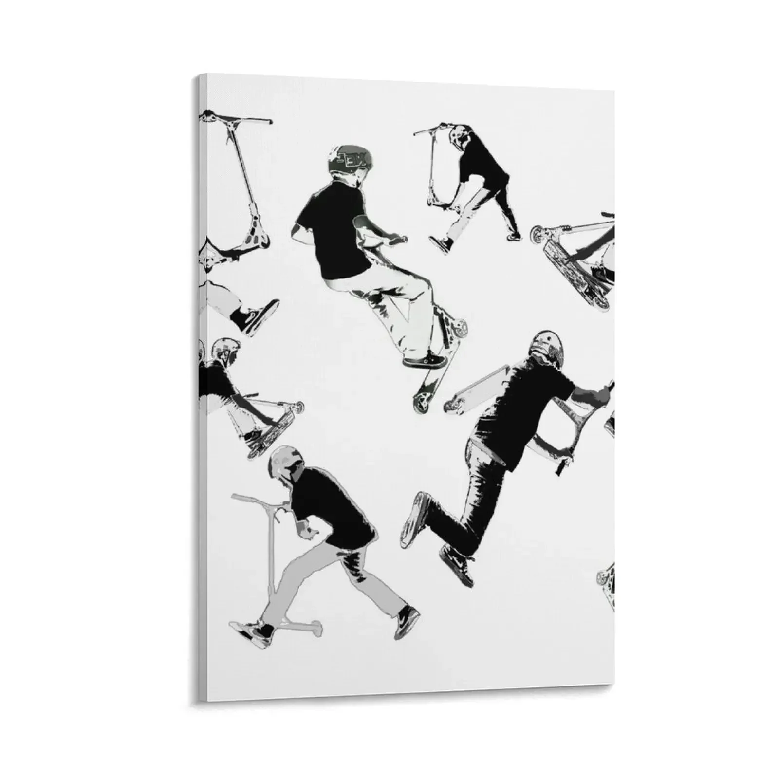

Airtime!- Stunt Scooter Fun Canvas Painting wall art decoration aesthetic room decor wall decoration paintings