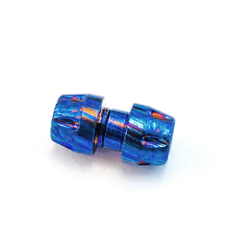 Damascus Titanium Alloy Material Fits for 4MM Hole CNC Folding Knife M2.5 Thumb Pushed Button Screw T8 Torx Head Timascus Rivet